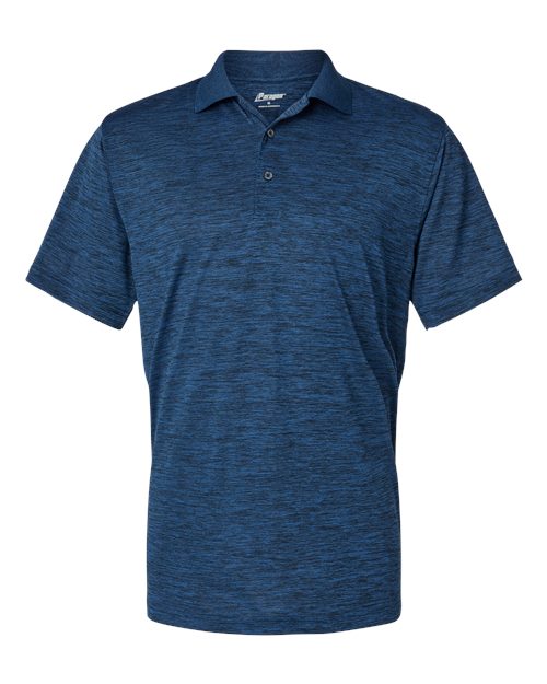 Paragon 130P Dakota Striated Heather Polo #color_Deep Blue Heather