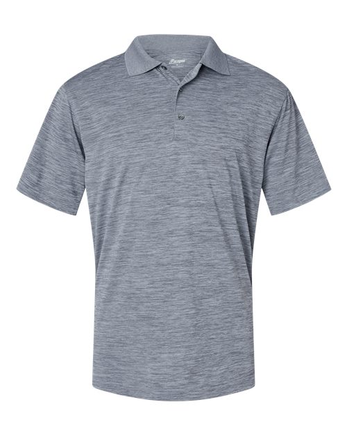 Paragon 130P Dakota Striated Heather Polo #color_Steel Grey Heather
