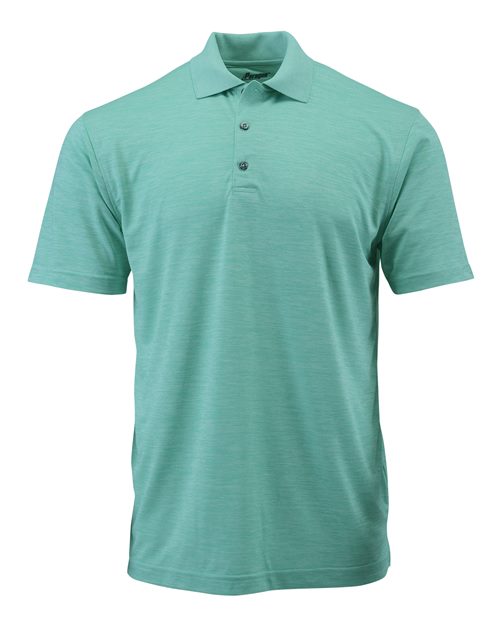 Paragon 130P Dakota Striated Heather Polo #color_Surf Green Heather