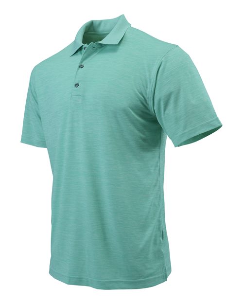 Paragon 130P Dakota Striated Heather Polo #color_Surf Green Heather