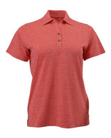 Paragon 131 Women's Dakota Striated Heather Polo #color_Melon Heather