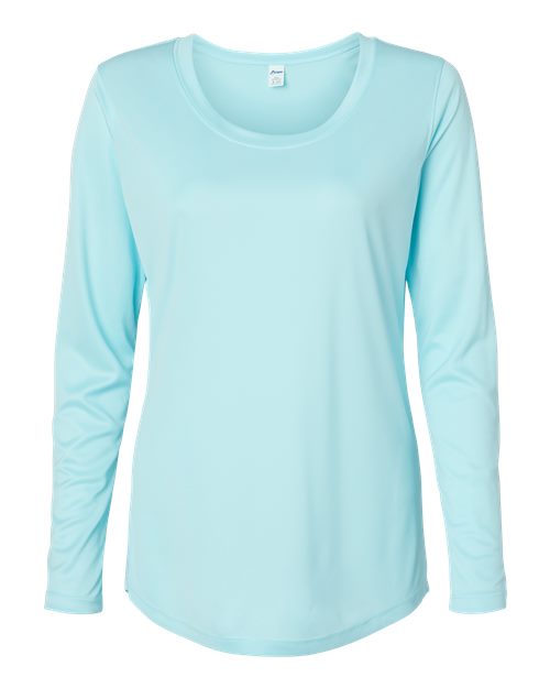 Paragon 214P Women's Long Islander Performance Long Sleeve T-Shirt #color_Aqua Blue