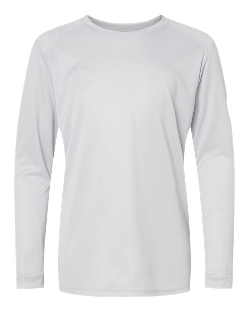 Paragon 218Y Youth Long Islander Performance Long Sleeve T-Shirt #color_Aluminum