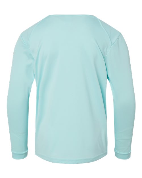 Paragon 218Y Youth Long Islander Performance Long Sleeve T-Shirt #color_Aqua Blue