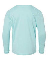 Paragon 218Y Youth Long Islander Performance Long Sleeve T-Shirt #color_Aqua Blue
