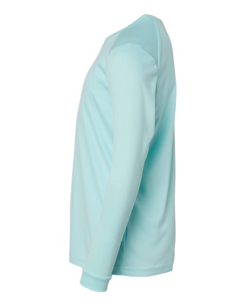 Paragon 218Y Youth Long Islander Performance Long Sleeve T-Shirt #color_Aqua Blue