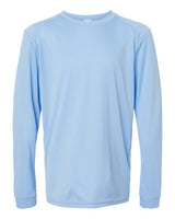 Paragon 218Y Youth Long Islander Performance Long Sleeve T-Shirt #color_Blue Mist