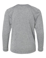 Paragon 218Y Youth Long Islander Performance Long Sleeve T-Shirt #color_Heather Grey