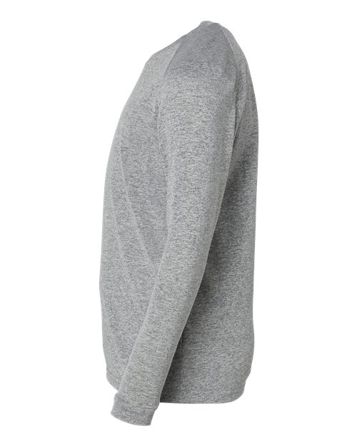 Paragon 218Y Youth Long Islander Performance Long Sleeve T-Shirt #color_Heather Grey