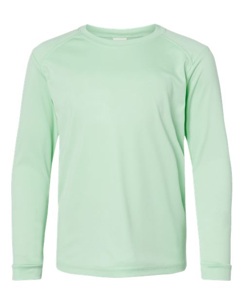 Paragon 218Y Youth Long Islander Performance Long Sleeve T-Shirt #color_Mint Green