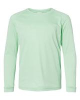 Paragon 218Y Youth Long Islander Performance Long Sleeve T-Shirt #color_Mint Green