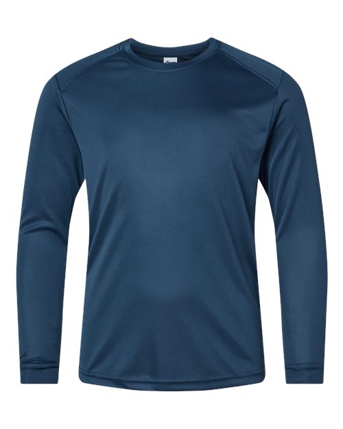 Paragon 218Y Youth Long Islander Performance Long Sleeve T-Shirt #color_Navy