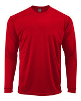 Paragon 218Y Youth Long Islander Performance Long Sleeve T-Shirt #color_Red