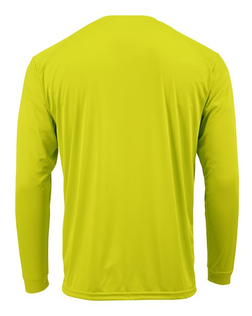 Paragon 218Y Youth Long Islander Performance Long Sleeve T-Shirt #color_Safety Green
