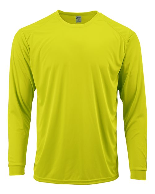 Paragon 218Y Youth Long Islander Performance Long Sleeve T-Shirt #color_Safety Green