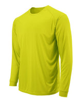 Paragon 218Y Youth Long Islander Performance Long Sleeve T-Shirt #color_Safety Green