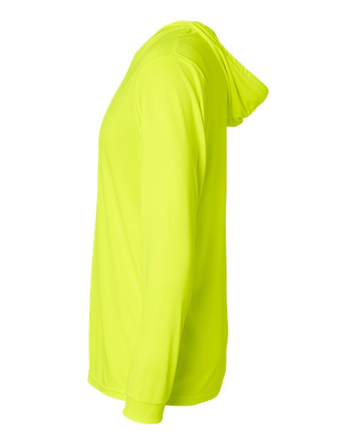 Paragon 220P Bahama Performance Hooded Long Sleeve T-Shirt #color_Safety Green