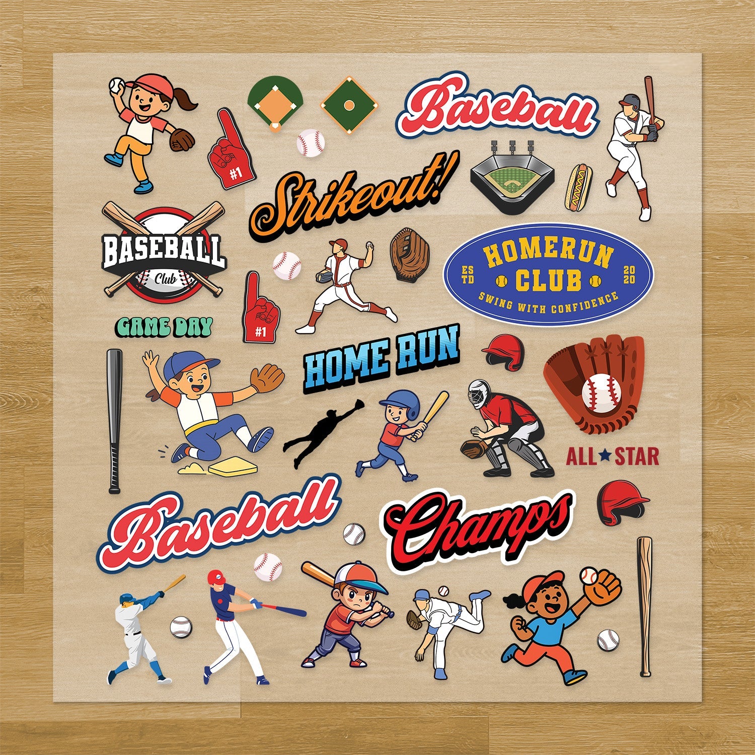 Baseball Pressables Pack