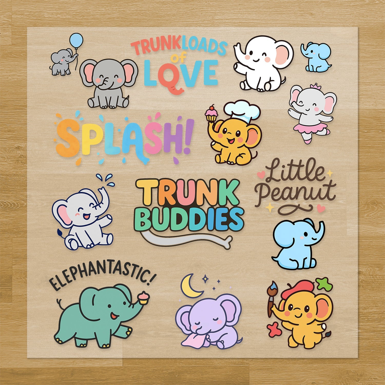 Elephants Pressables Pack