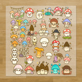 Mushrooms with Faces Pressables Pack