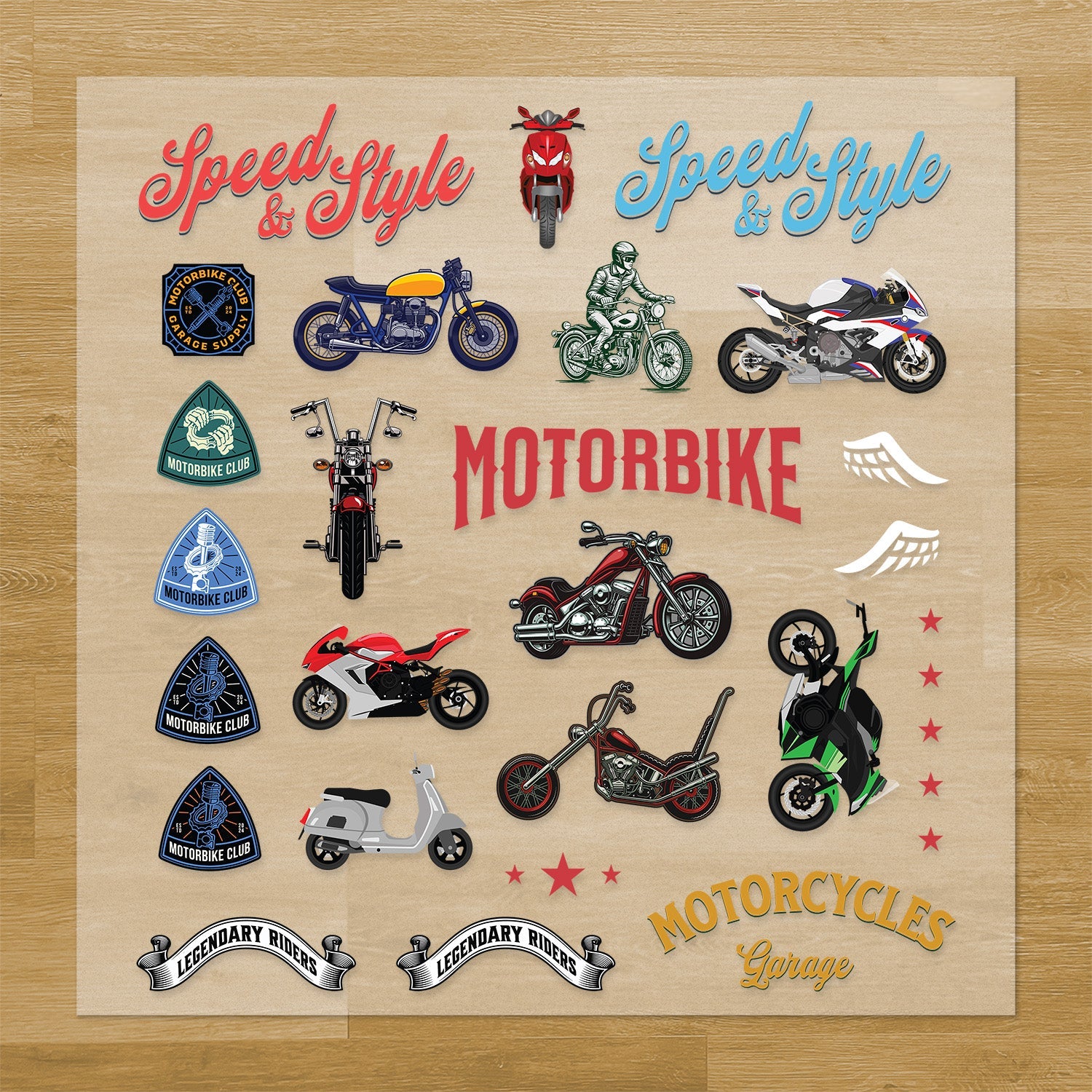 Motorcycles Pressables Pack