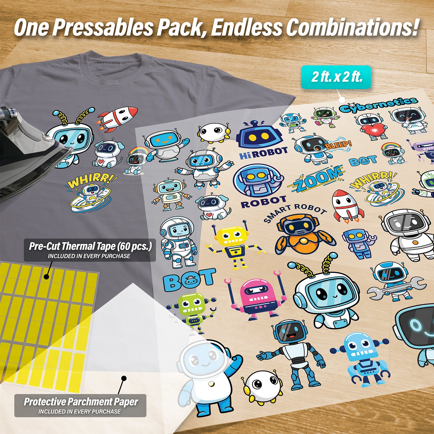 Cute Robots Pressables Pack