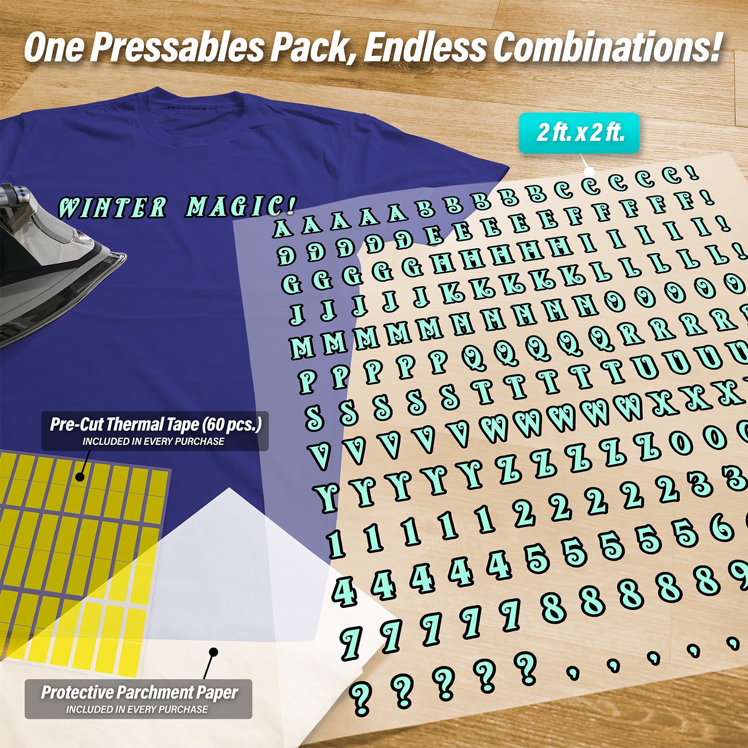 Christmas Vintage Letters & Symbols Pressables Pack