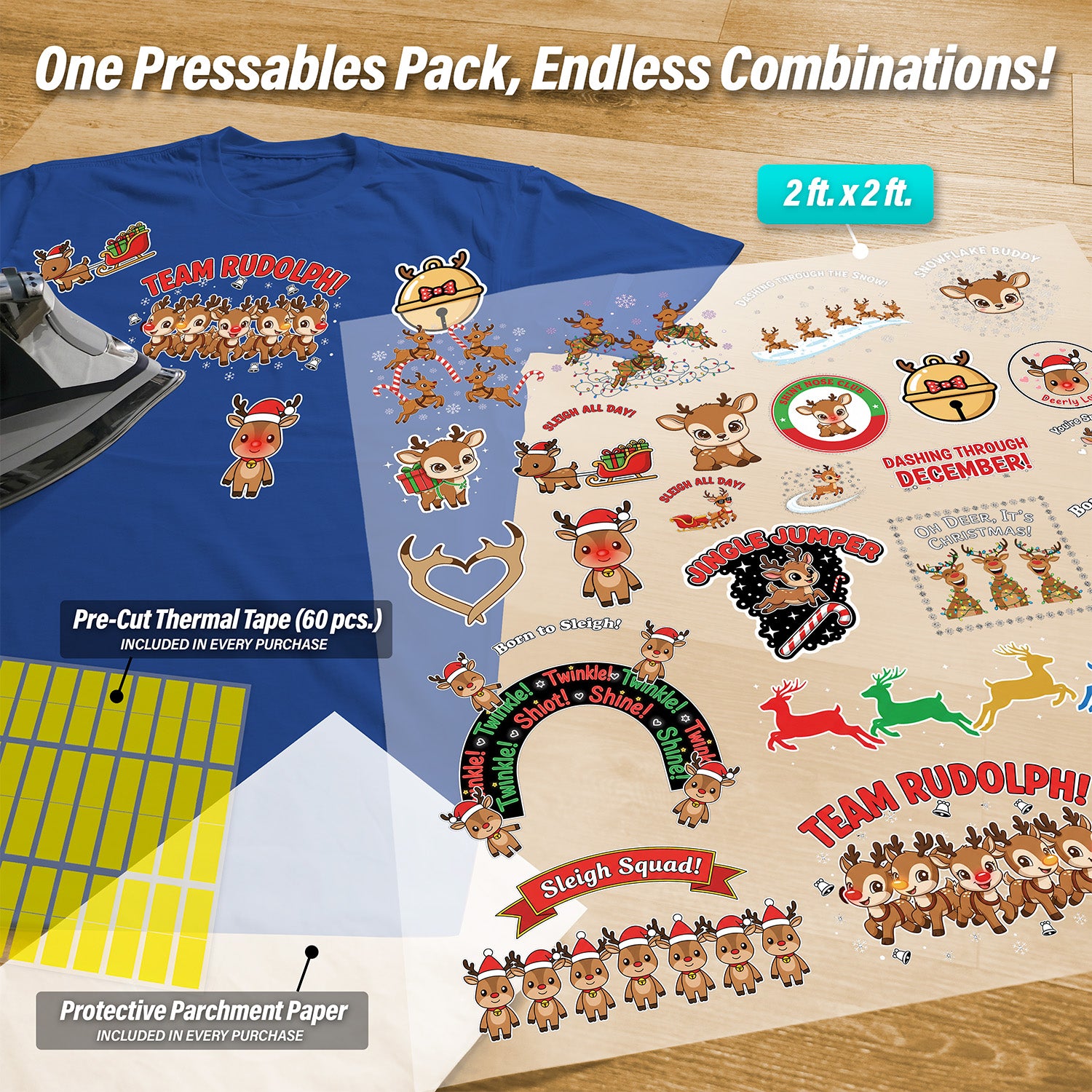 Christmas Reindeer Pressables Pack