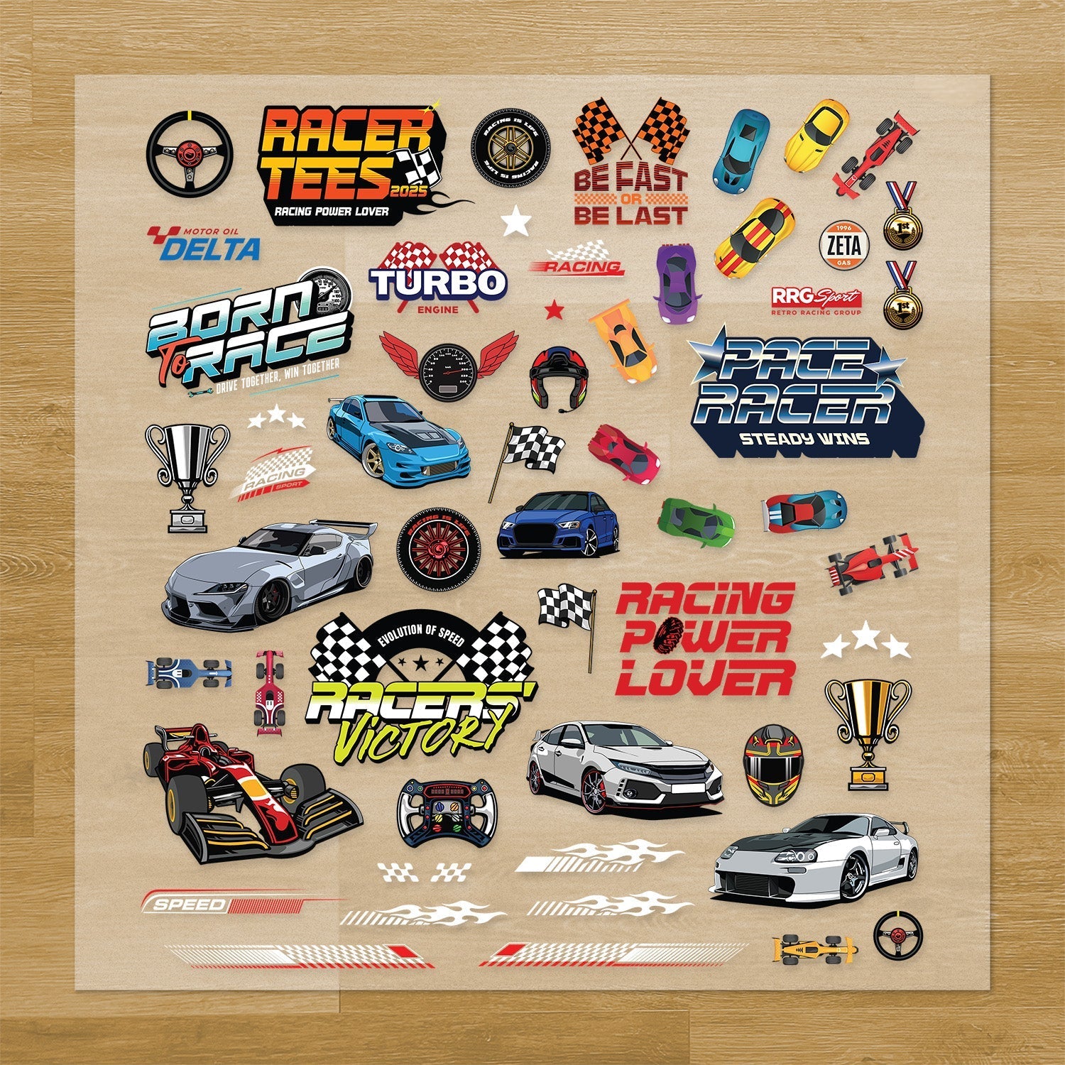 Race Cars Pressables Pack
