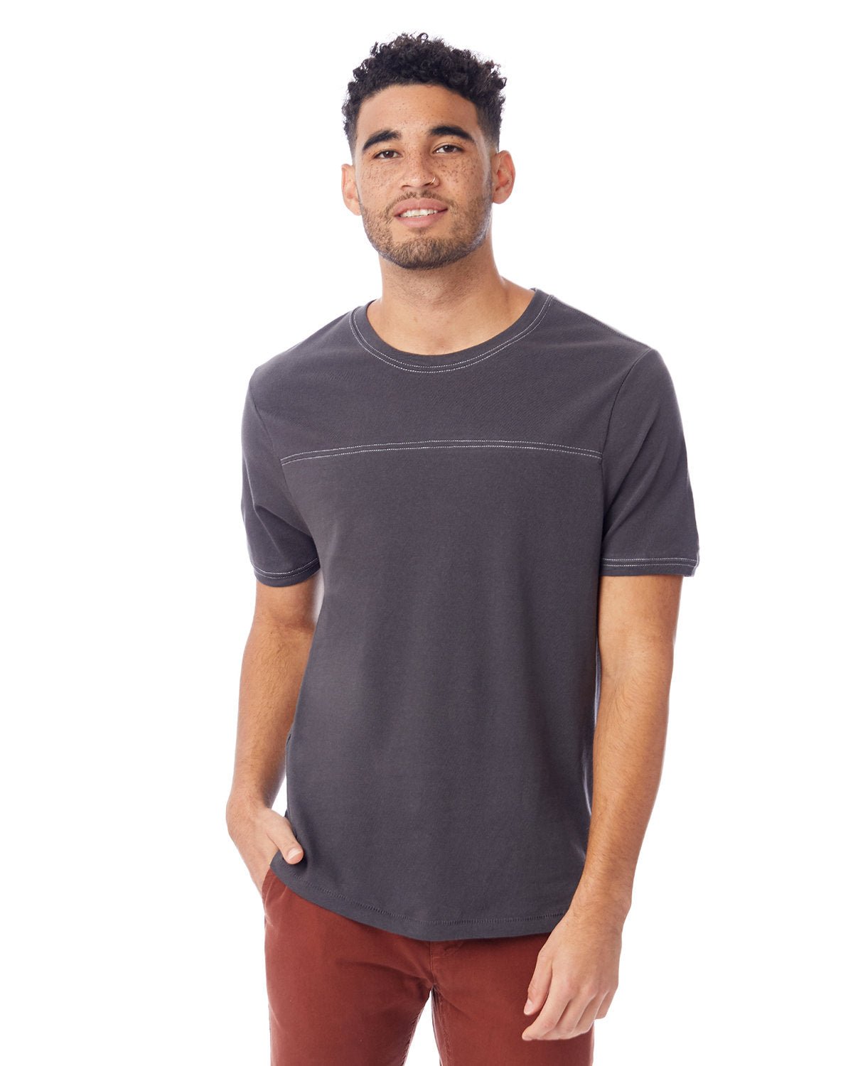 Alternative 1054CG Men's Heavy Wash Football T-Shirt