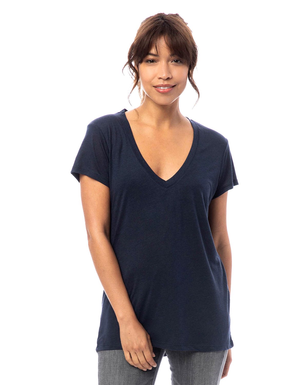 Alternative 2894B2 Ladies' Slinky-Jersey V-Neck T-Shirt