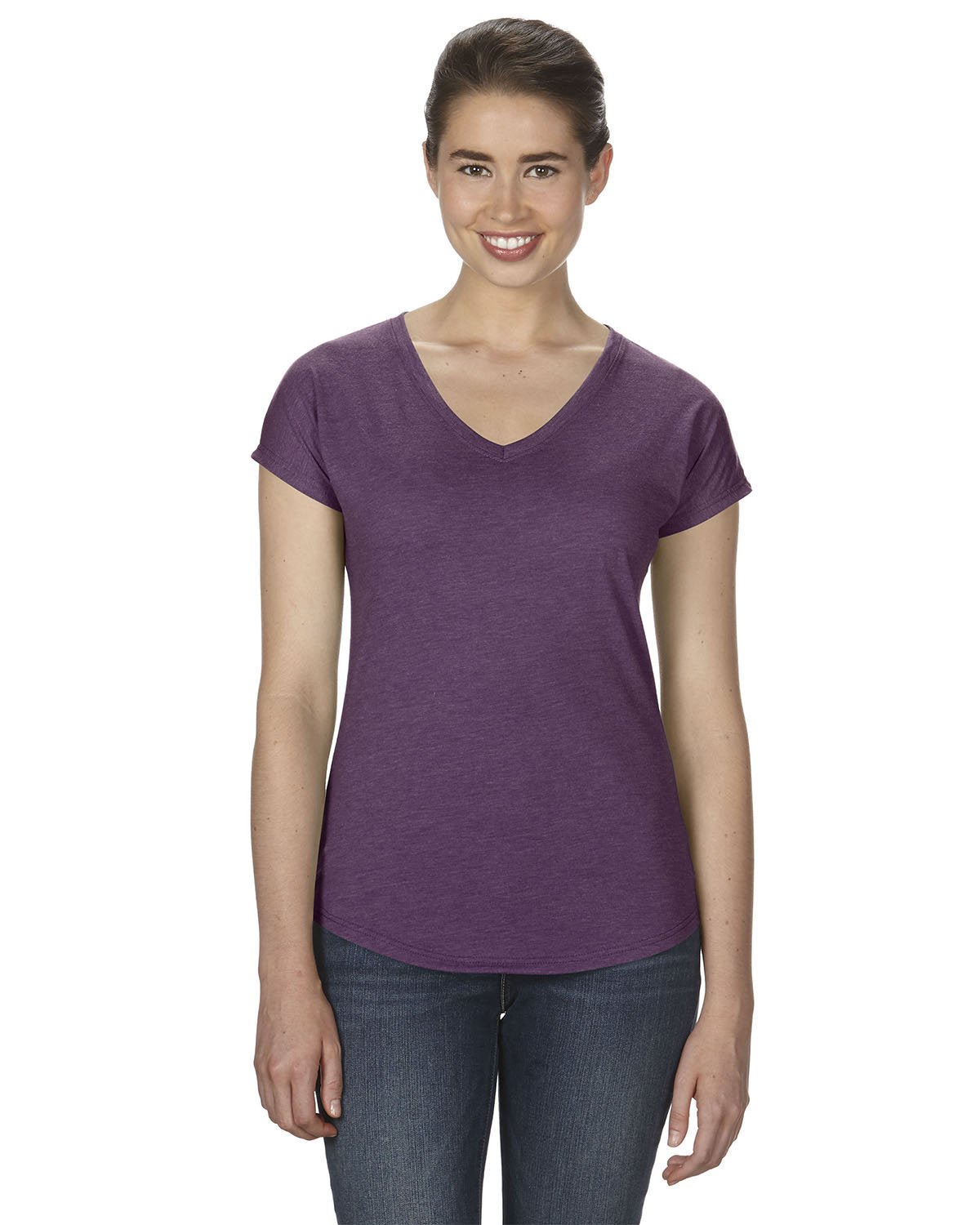Anvil 6750VL Ladies' Triblend V-Neck T-Shirt