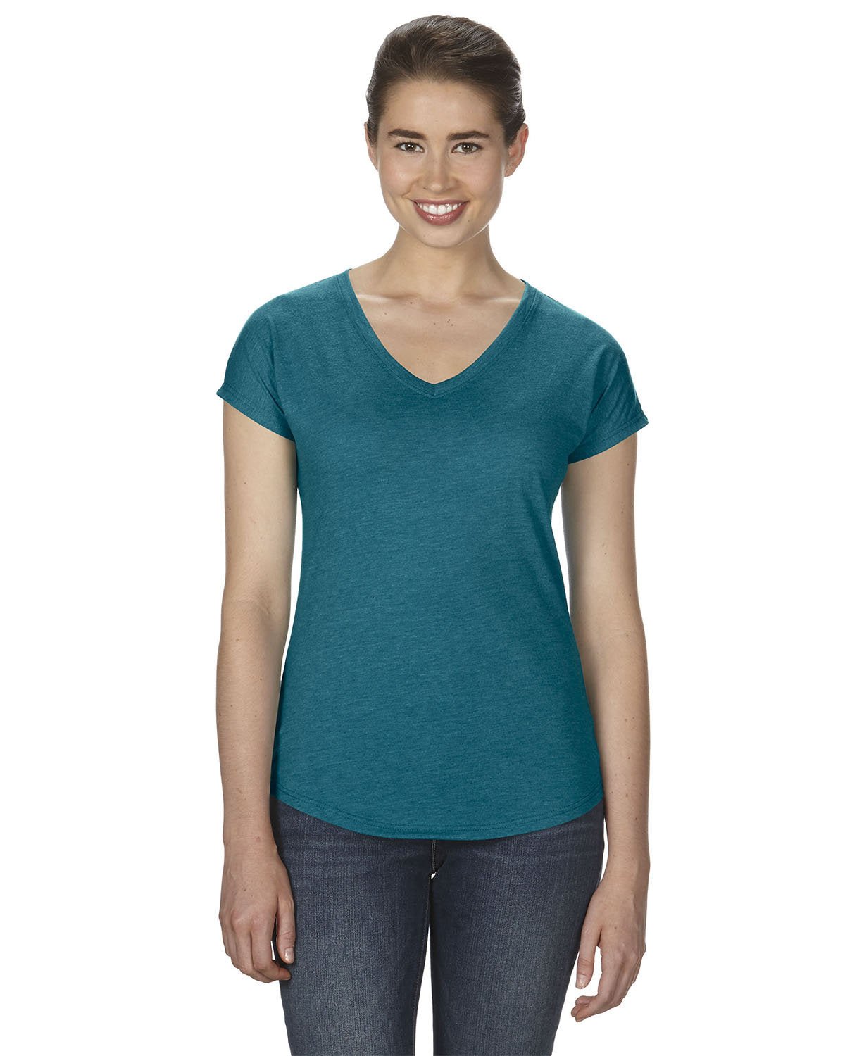 Anvil 6750VL Ladies' Triblend V-Neck T-Shirt