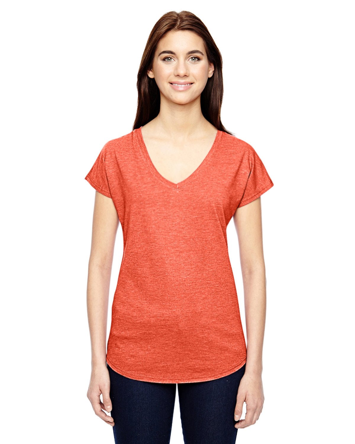 Anvil 6750VL Ladies' Triblend V-Neck T-Shirt