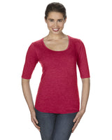 Anvil 6756L Ladies' Triblend Deep Scoop 1/2-Sleeve T-Shirt