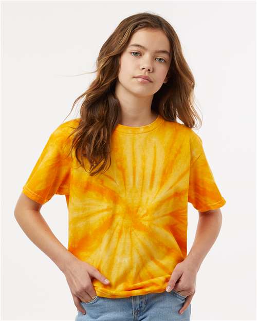 Dyenomite 20BCY Youth Cyclone Pinwheel Tie - Dyed T-Shirt - Ninja Transfers