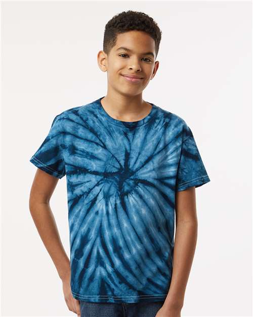 Dyenomite 20BCY Youth Cyclone Pinwheel Tie - Dyed T-Shirt - Ninja Transfers