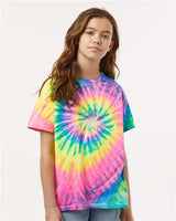 Dyenomite 20BMS Youth Multi - Color Spiral Tie - Dyed T-Shirt - Ninja Transfers
