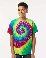 Dyenomite 20BMS Youth Multi - Color Spiral Tie - Dyed T-Shirt - Ninja Transfers