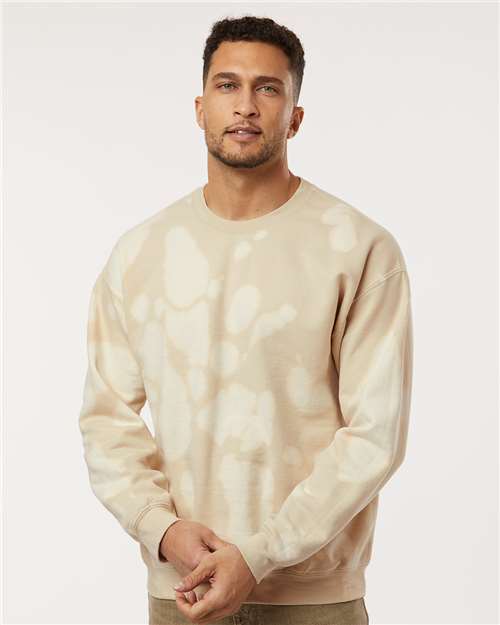 Dyenomite 681BW Essential Fleece Bleach Wash Crewneck Sweatshirt - Ninja Transfers
