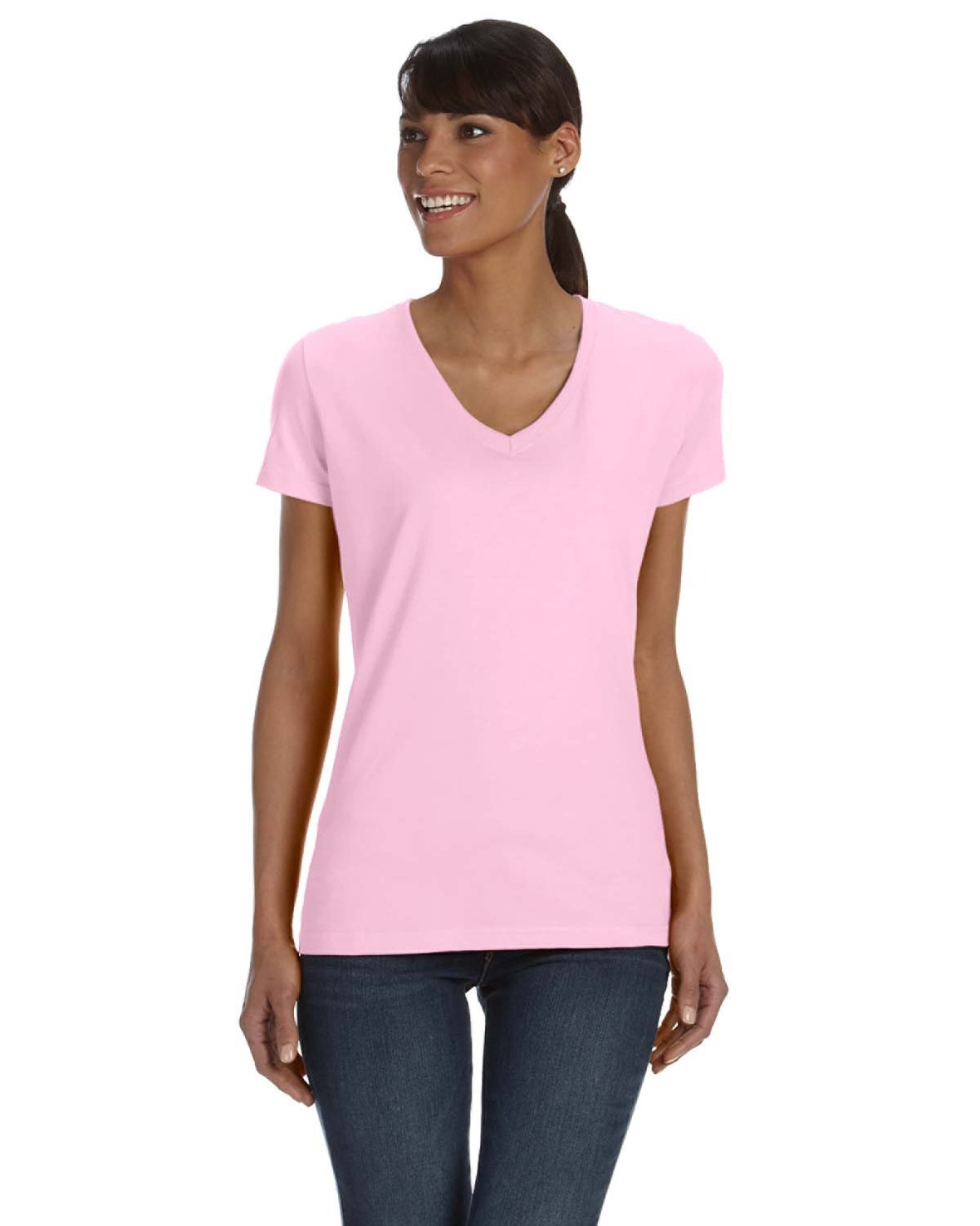 Fruit of the Loom L39VR Ladies' HD Cotton V-Neck T-Shirt