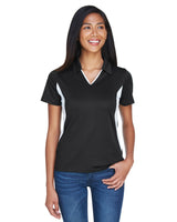 Harriton M355W Ladies' Side Blocked Micro-Piqu Polo