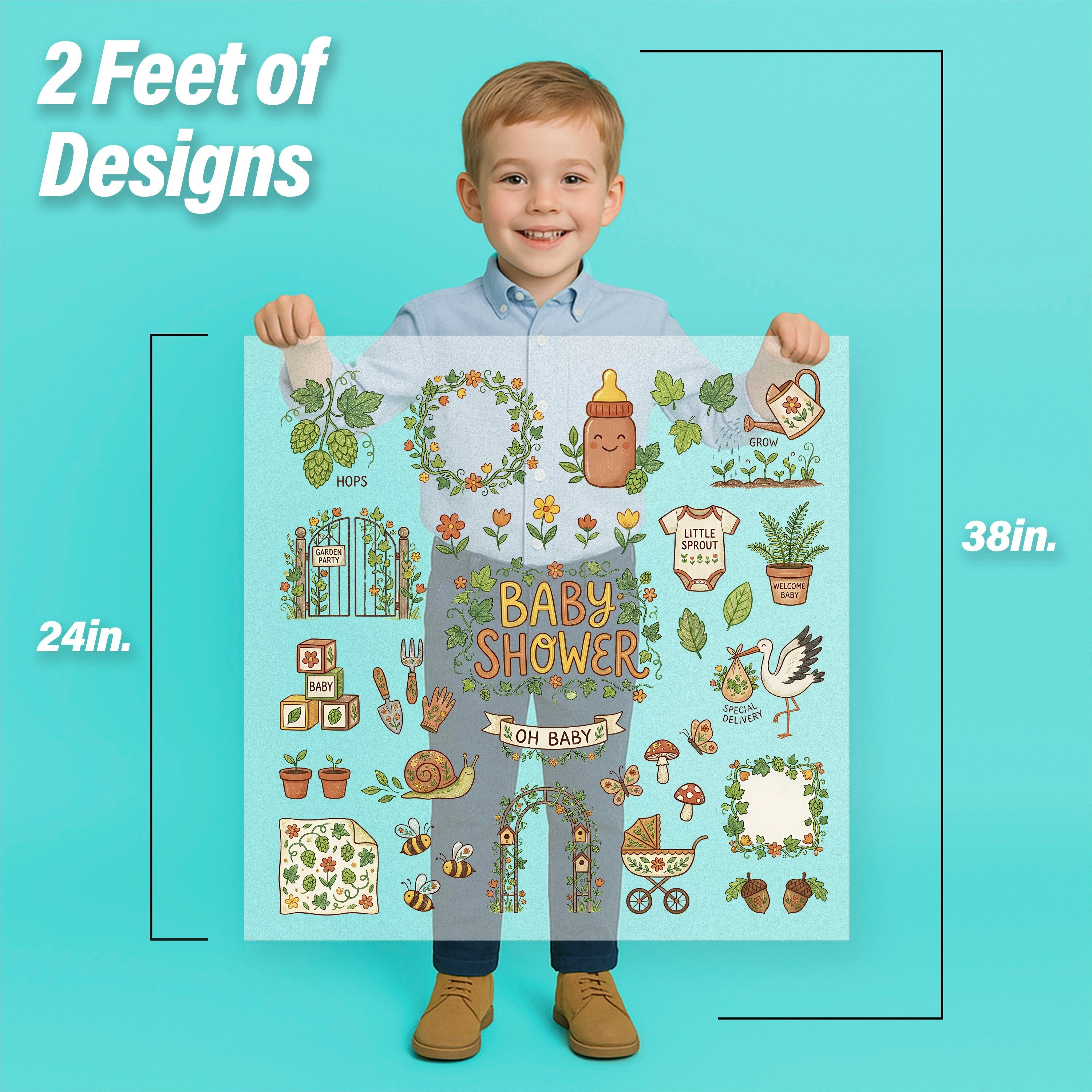 Baby Shower Pressables Pack size comparison