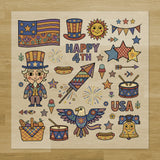 Retro Folk 4th of July Pressables Pack
