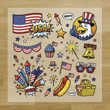 Pop Art Patriotic Pressables Pack