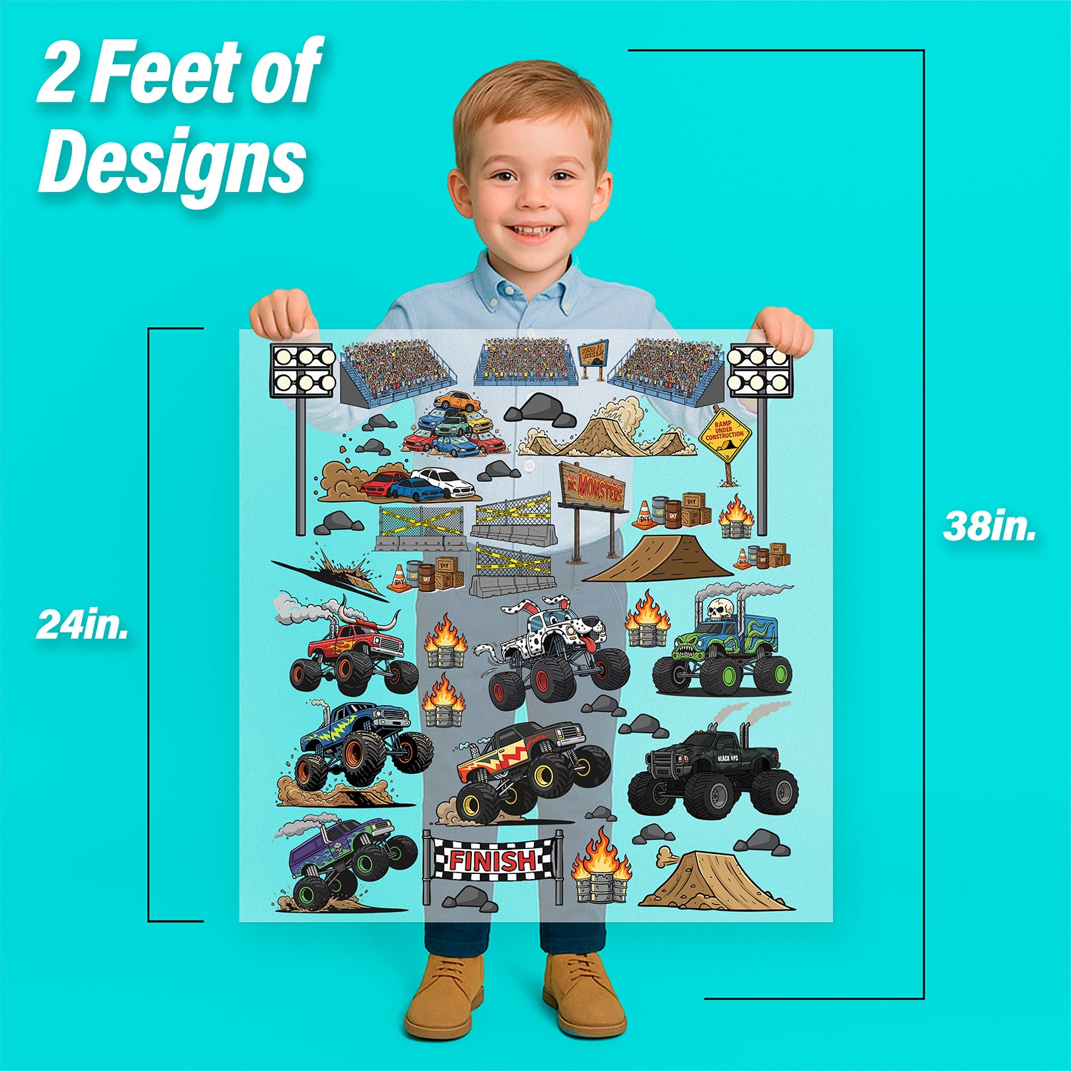 Build Your Own Monster Truck Arena Pressables Pack