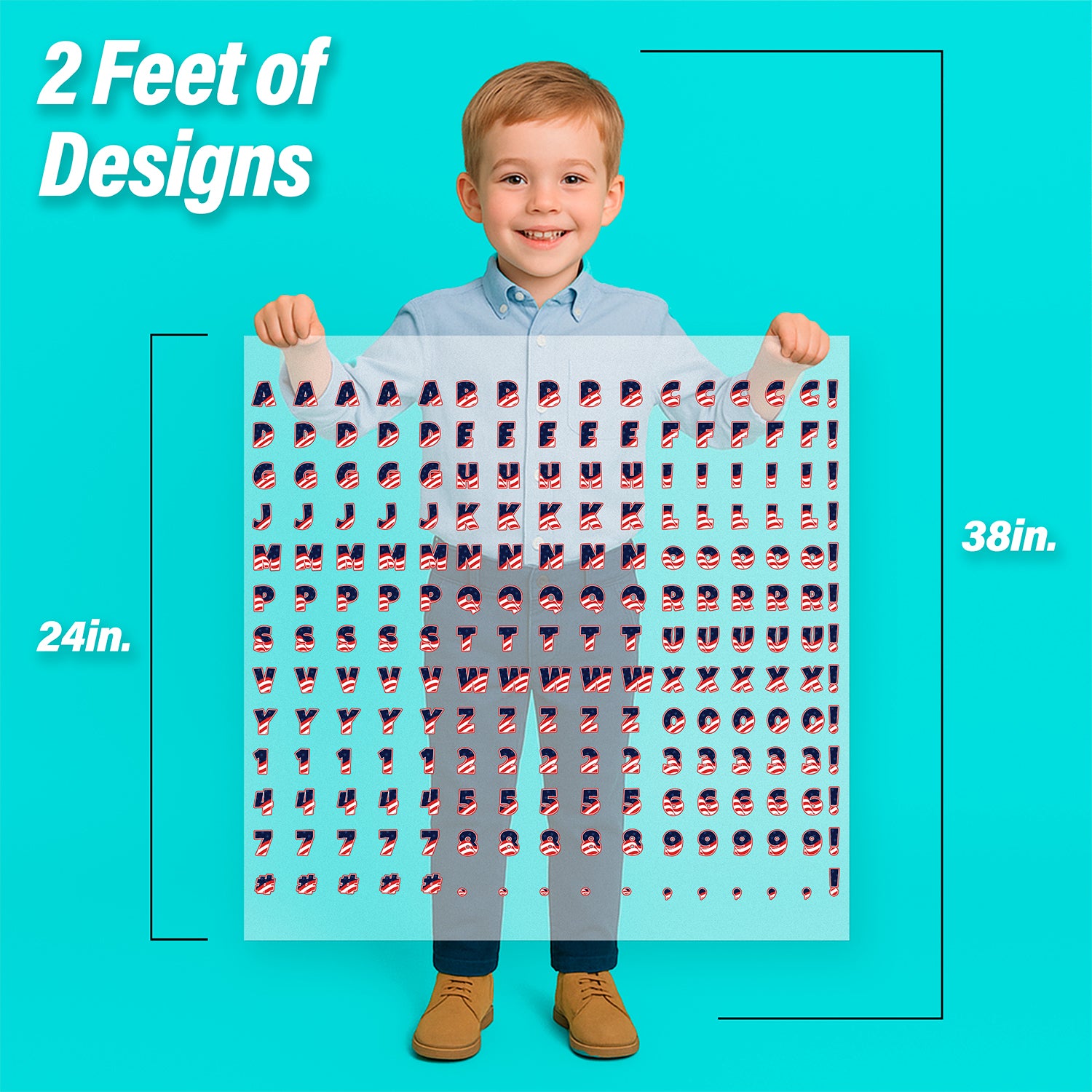 July 4 Lettering Pressables Pack