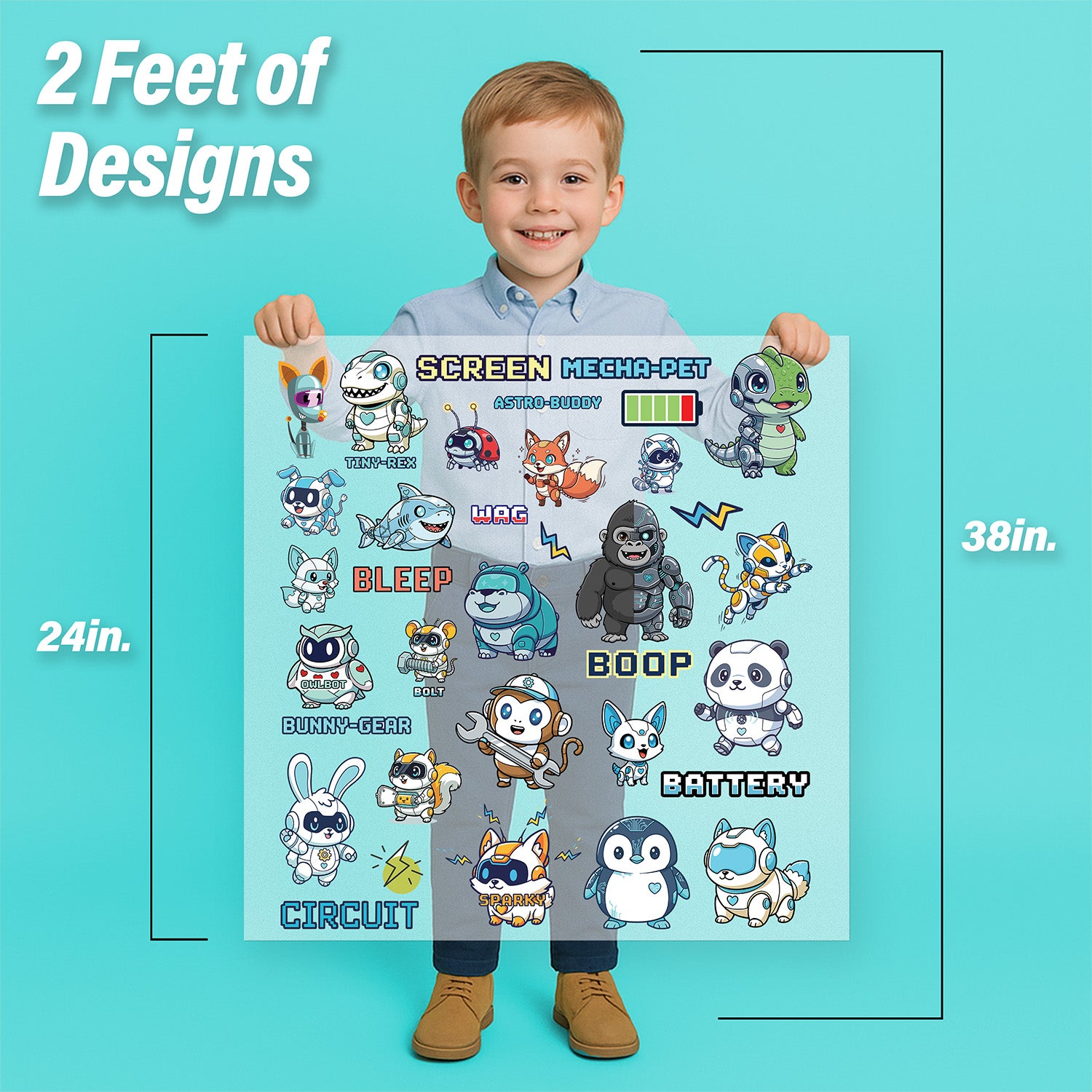 Cute Robot Animals Pressables Pack