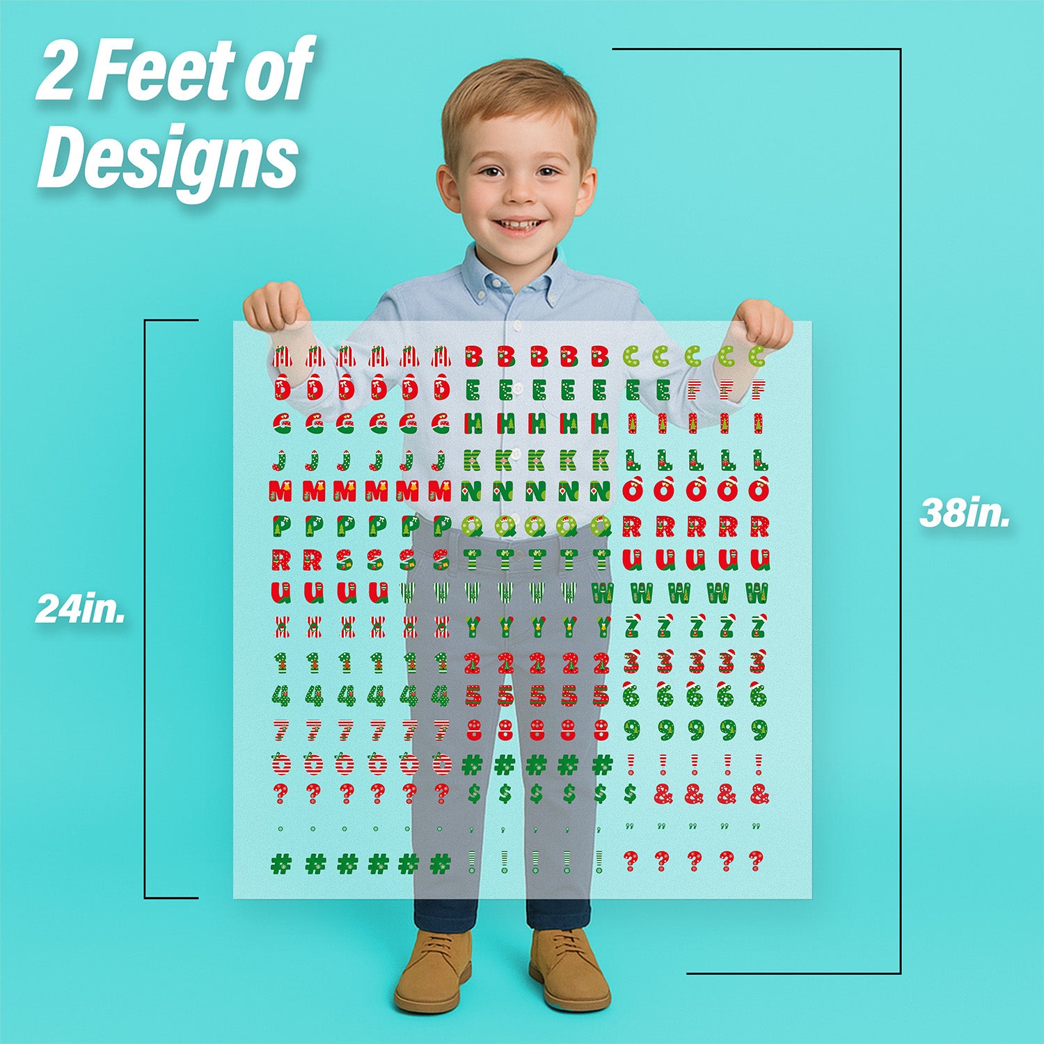 Christmas Themed Letters & Symbols Pressables Pack