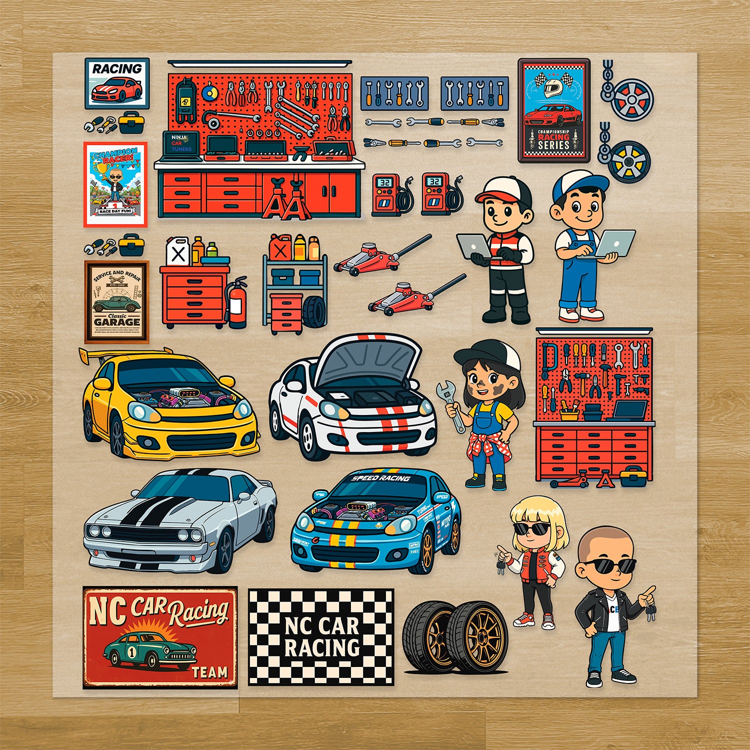 Build Your Own Car Garage Pressables Pack